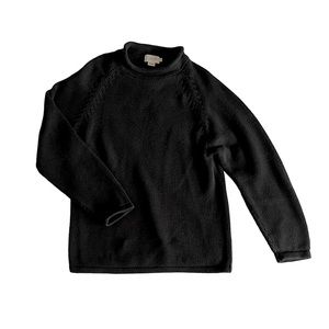 J. CREW vintage 90’s men’s black iconic roll neck sweater size small